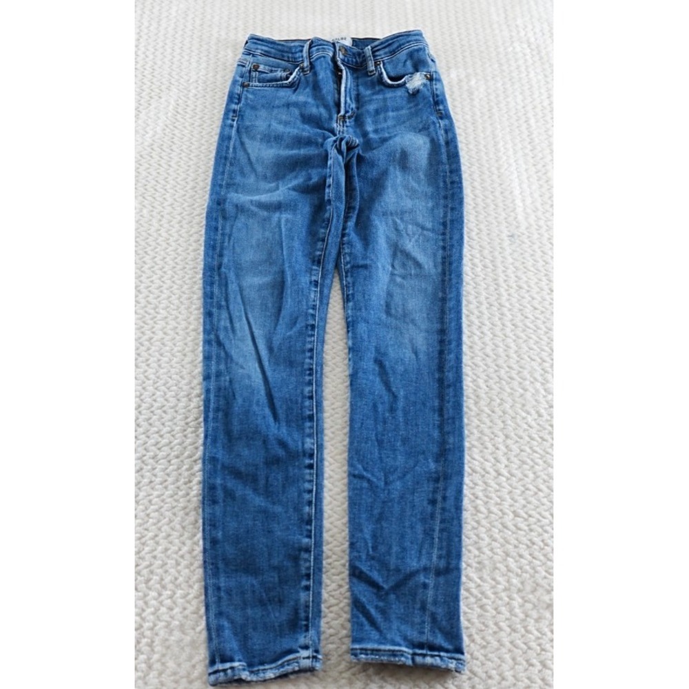 Agolde  Slim Jeans High Rise Blue High Rise Button Closure Size 24